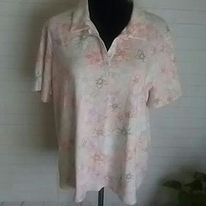 Croft & Barrow Woman 100% Cotton Floral Blouse